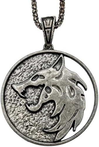 Ciondolo witcher lupo - lupo, bianco